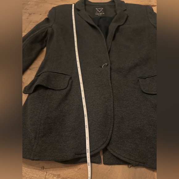 Aritzia Talula Charcoal Pima Cotton Knit Blazer — Soft Tailored - Picture 6 of 7